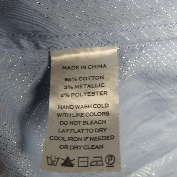 Hill House Women's 2XL The Ellie Nap Dress Light Blue Glitter Check Smocked Midi - Picture 4 of 10